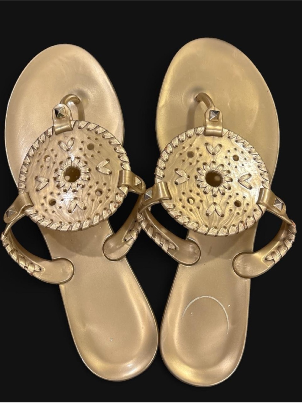 Gold Jack Rodgers Sandals